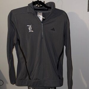 Louisville cardinals size small Gray Quarter-Zip Pullover adidas like new